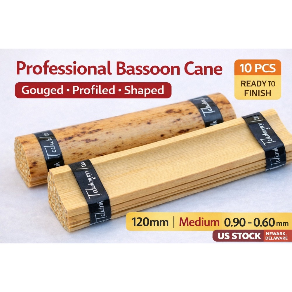 Tchankaya Bassoon Cane Gouged Profiled Shaped Medium Hard 0.90-0.60 mm 10pcs USA
